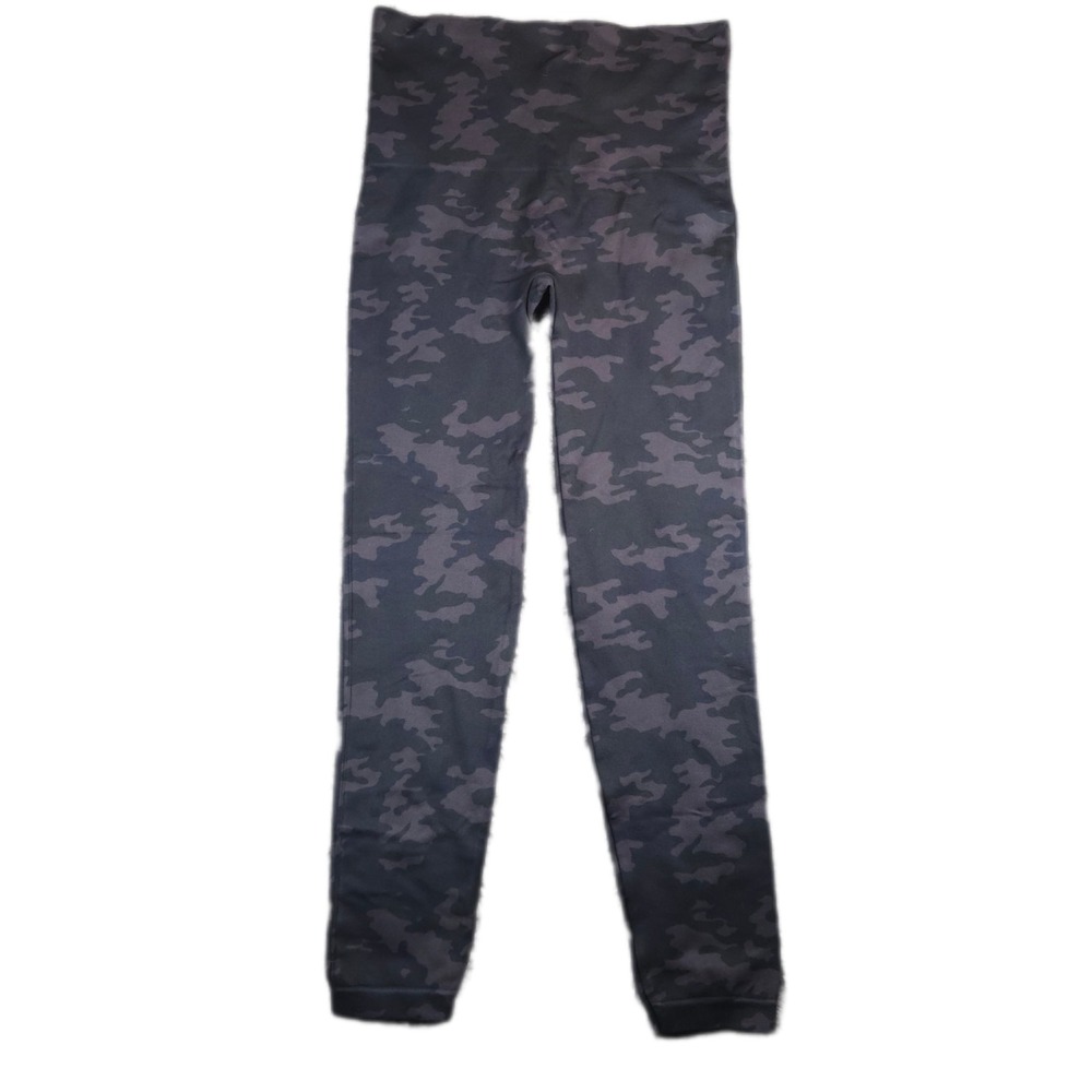 SPANX Look At Me‎ Now Green Camo Seamless Leggings Womens XL Shaping Yoga Ankle